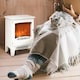 image 2 of HOMCOM Freestanding Electric Fireplace Stove Heater