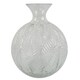 image 1 of 26cm Clear Fern Print Glass Bottle Vase | White | 26