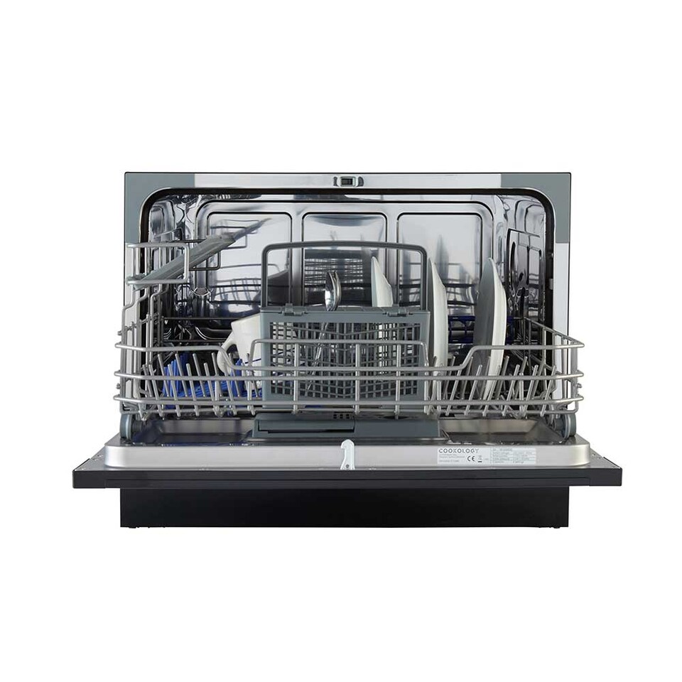 image 1 of Cookology 6 Place Setting Table Top Dishwasher in Compact Size - CTTD6BK Black