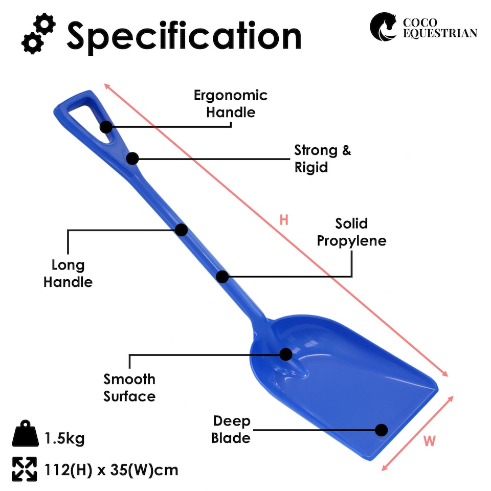 image 1 of Coco Equestrian Plastic Horse Stable Farmyard Garden Snow Shovel