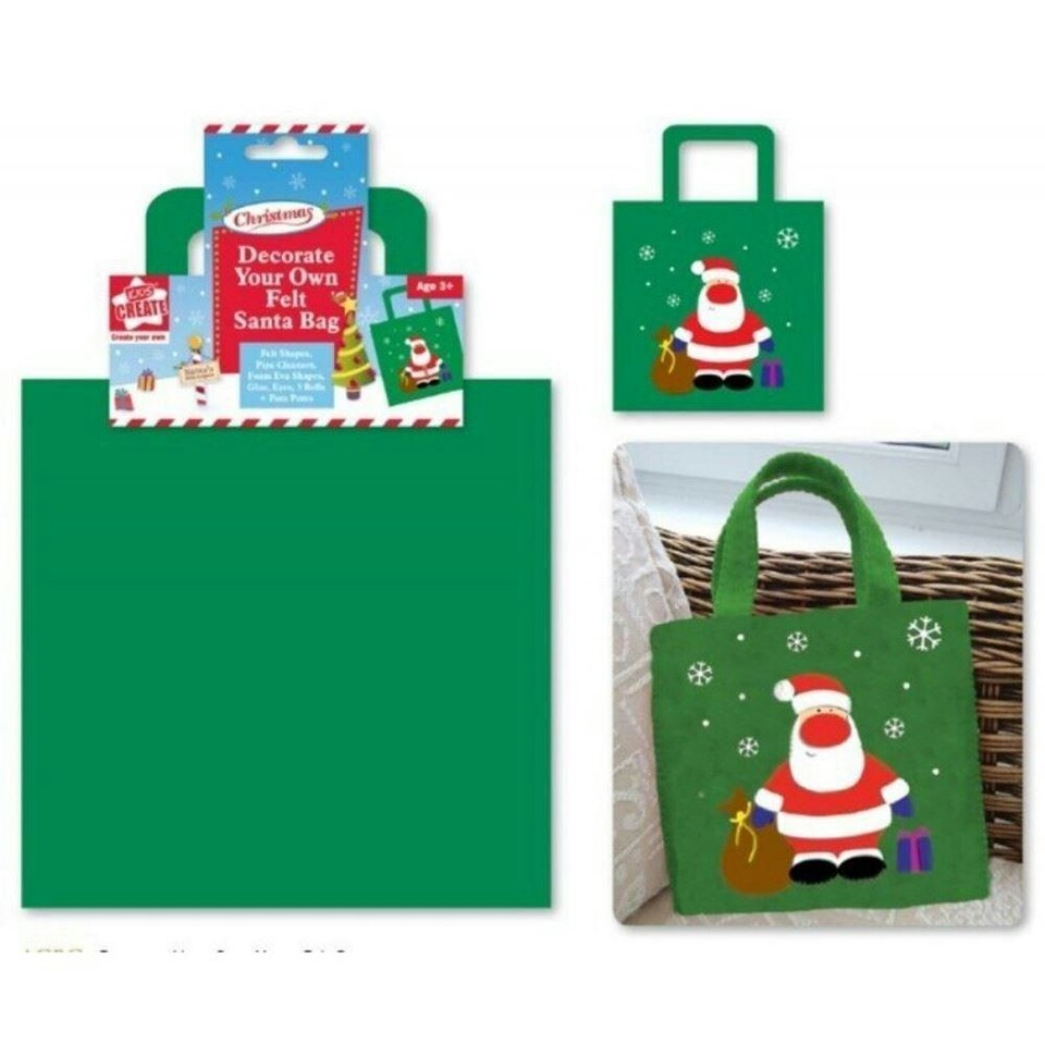 image 1 of Christmas Decorate Your Own Felt Giftbag