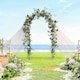image 8 of Outsunny Metal Garden Arch Arbour Rose Climbing Archway Plant Wedding Decorative