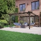 image 1 of Wall Mounted Double Garden Pergola - Wood - L300 x W300 x H270 cm - Rustic Brown