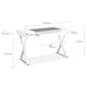 image 4 of Centurion Supports ADONIS Gloss White and Chrome Ergonomic Home Office Luxury Computer Desk | White | White | 1