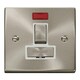 image 1 of SE HOME Satin / Brushed Chrome 13A Fused Ingot Connection Unit Switched With Neon White | Satin Chrome