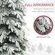 image 4 of HOMCOM 7ft Flocked Pencil Christmas Tree with Auto Open, Steel Base