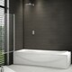 image 3 of 800x1400mm 180 Pivot Chrome Shower Bath Screen Tempered Glass Door Panel
