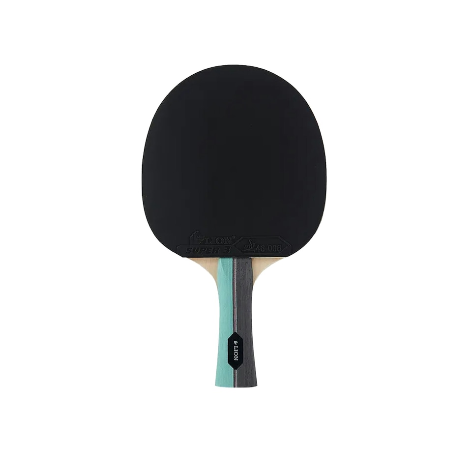 Lion Super 3 Table Tennis Bat - Black/White - One Size