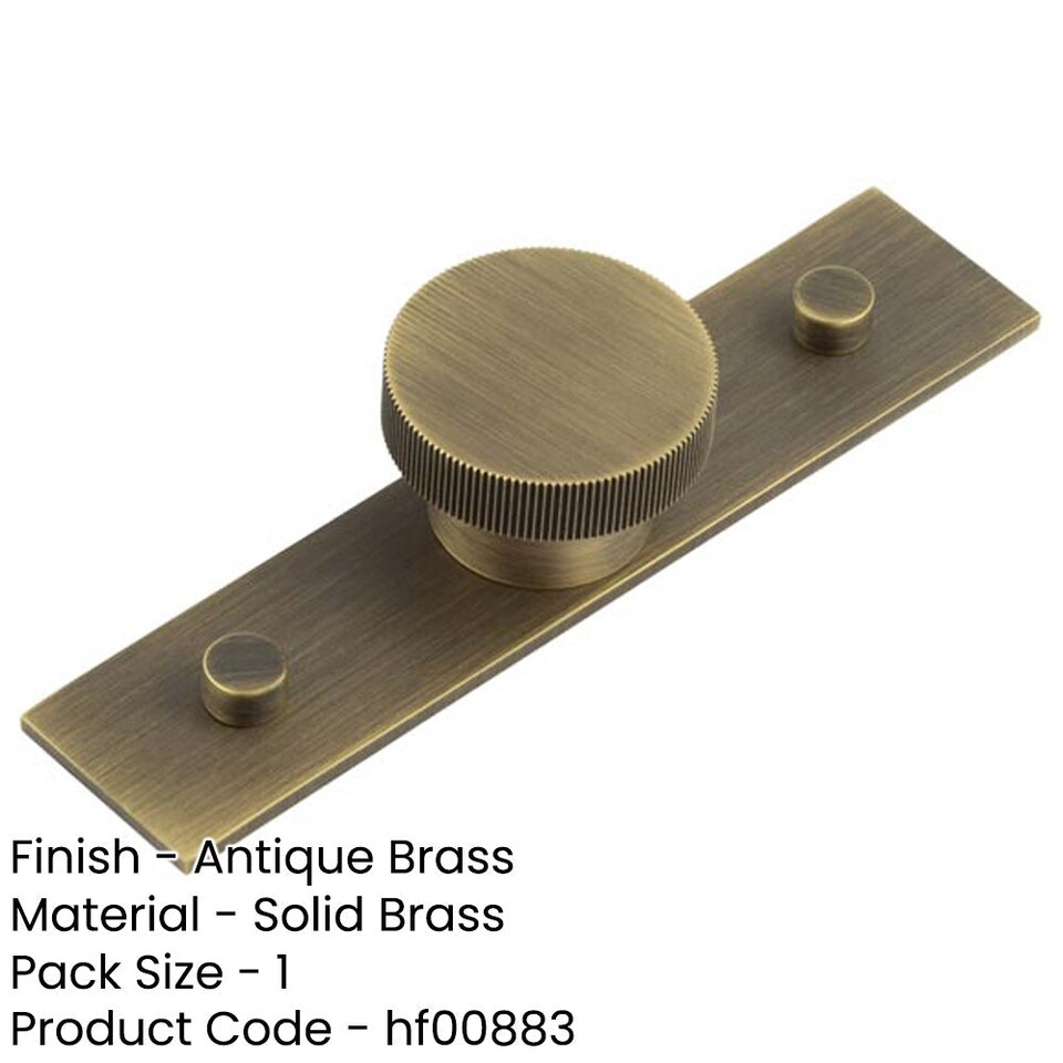 image 1 of Elegant 40mm Antique Brass Cupboard Knob with Backplate Options - Kitchen Cabinet Knob