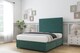 image 3 of Sloomy Manhattan Emerald Plush Divan Bed Base 2 Drawers Foot-End With 54 Inch Floor Standing Headboard | Green | Emerald | Double | 1