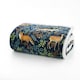 image 2 of Fox and Deer Soft Fleece Throw - 140 x 180cm Cosy Sherpa Blanket Blue | Navy