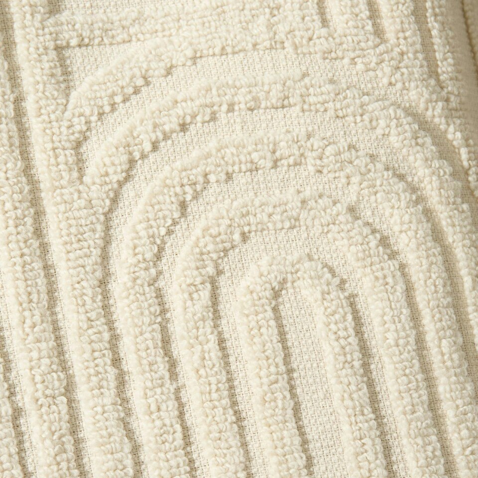 image 1 of OHS Jacquard Arches Textured 100% Cotton 500GSM Absorbent Hand Towel, 50x80cm - Cream