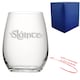 image 1 of Personalised Slainte Celtic Design Stemless Wine Glass Engraved