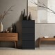 image 2 of FWStyle Stora 4 Drawer Chest of Drawers - Matt Black