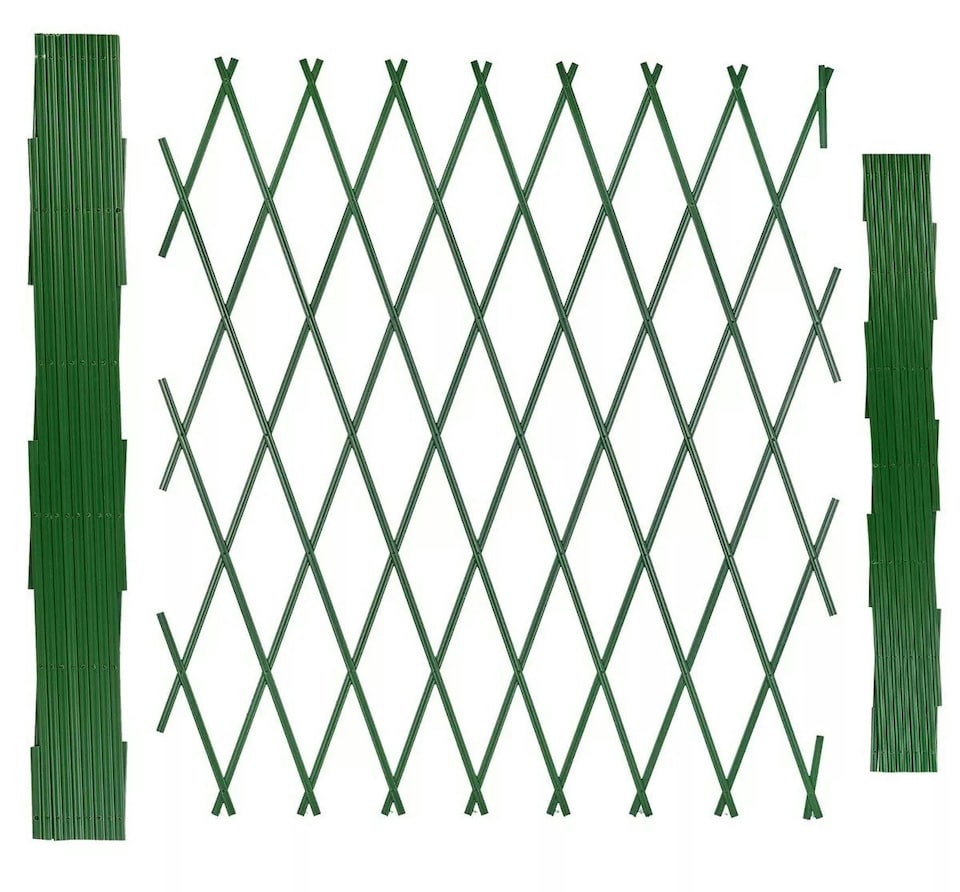 image 1 of Expandable PVC Plant Support Trellis Climbing Fence Panel Wall Lattice Trellises - 180 x 46 cm