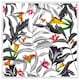 image 1 of Monochrome leaves (Picutre Frame) White | XS