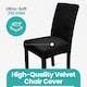 image 6 of Velvet Stretch Chair Covers, Spandex Dining Chair Slipcovers