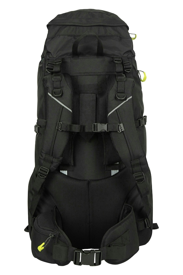 image 1 of Mountain Warehouse Rucksack with Padded Back Panel Trekking Travel Sports Bag | Black