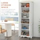 image 3 of HOMCOM Freestanding Kitchen Cupboard 4-Door Storage Cabinet w/ 4 Shelves, White