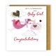 image 3 of Pink Stork New Baby Girl Congratulations Card