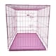 image 3 of Hugglepets Dog Cage Crate with Metal Tray Blue | XS