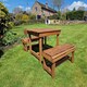 image 3 of Contemporary 4 Seater Garden Table and Bench Set - Timber - L100 x W150 x H75 cm - Fully Assembled