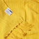 image 7 of Homescapes Nirvana Slub Cotton Ochre Yellow Throw - 225 x 255 cm Yellow