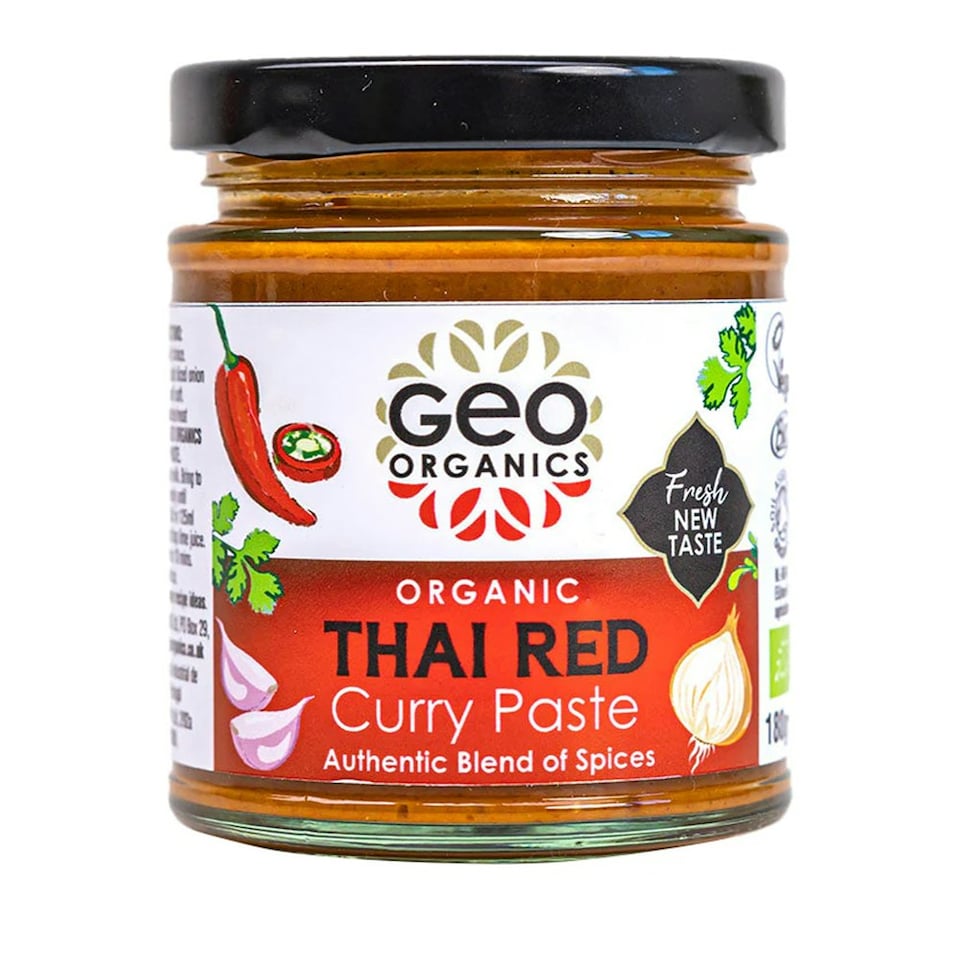 Organic Thai Red Curry Paste 180g (Geo Organics)
