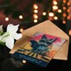 image 4 of Awesome Dad DJ Cat Lover Vinyl Decks Records Music Birthday Card