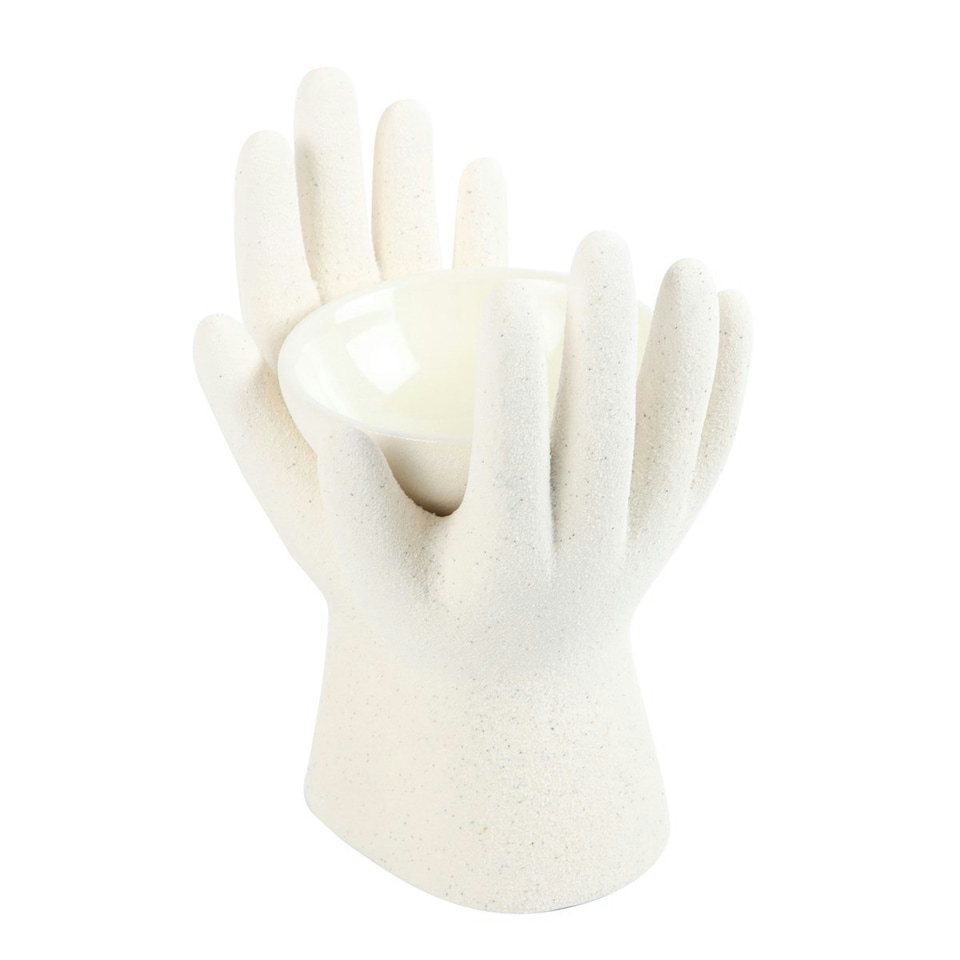 image 1 of Ceramic Healing Hands Oil Burner