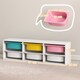 image 5 of AIYAPLAY 2 Tiers Toy Storage Organiser with 6 Plastic Bins, Low Height