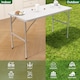 image 5 of 4ft Folding Table heavy duty Outdoor and Indoor use Garden Camping Event Table  White | White | White