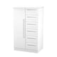 image 4 of Carlton 5 Drawer 1 Door Childrens Wardrobe in Porcelain Matt (Ready Assembled) | White | Porcelain Matt