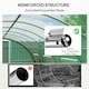 image 4 of Outsunny Tunnel Greenhouse, Upgraded Structure, Hinged Doors, 6 x 3(m), Green