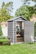 image 5 of Living and Home Plastic Garden Storage Shed - Grey 122.5 x 92.5 x 202cm