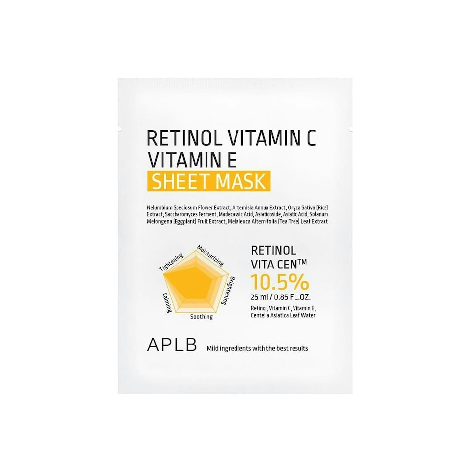 image 1 of APLB Retinol Vitamin C Vitamin E Sheet Mask