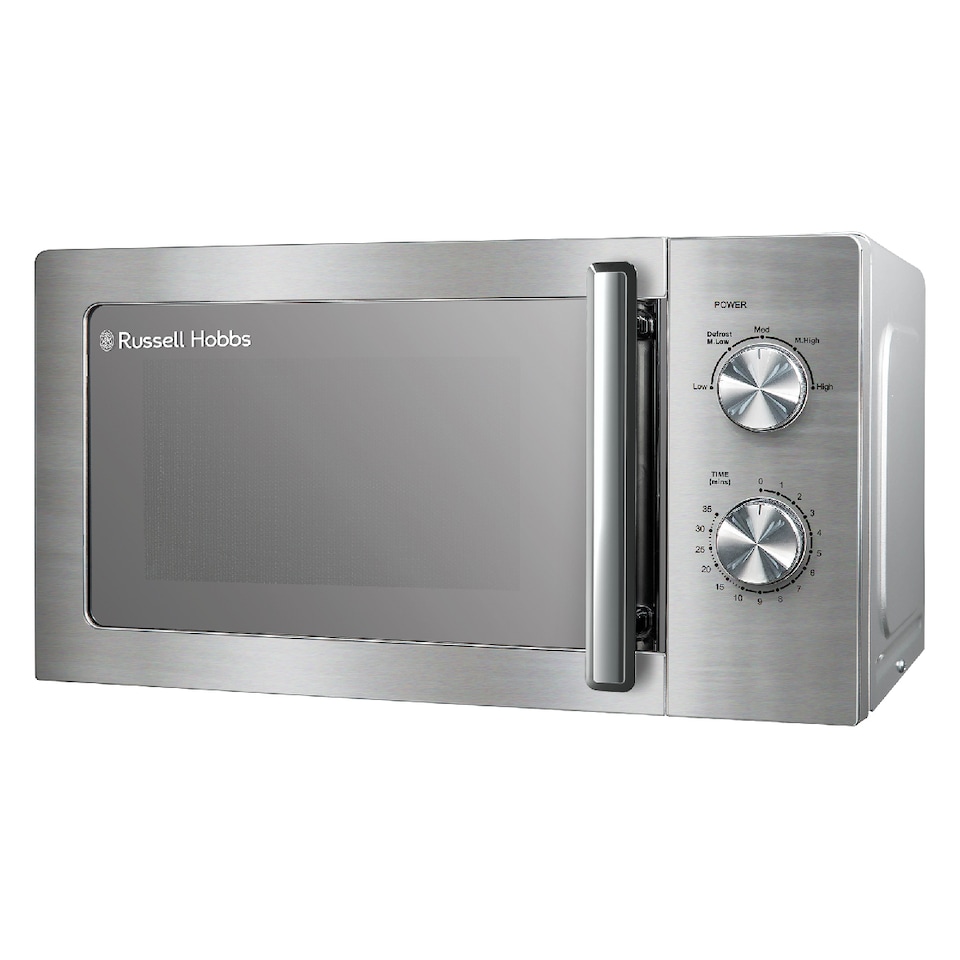 image 1 of Russell Hobbs Polished Classics Bundle Set with Kettle, 2 Slice Toaster, and Manual Microwave CLCSBNDL2SS