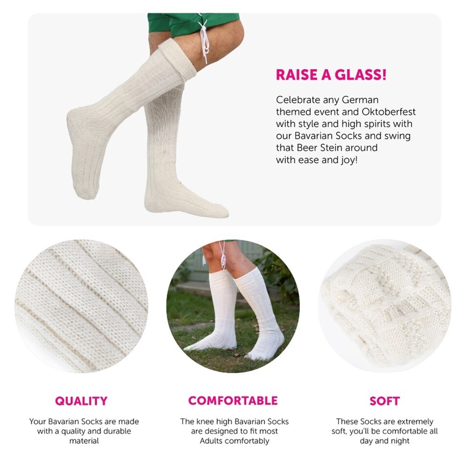 image 1 of Bavarian Socks | Cream | 12