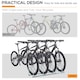 image 7 of HOMCOM Bike Parking Rack Bicycle Locking Storage Stand for 4 Cycling Silver
