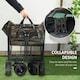 image 8 of Outsunny Foldable Garden Cart, Outdoor Utility Wagon with Carry Bag, Camouflage