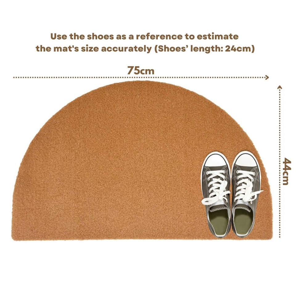 image 1 of Non-Shed Synthetic Coir Doormat - Halfmoon