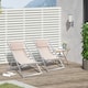 image 2 of Outsunny 2Pcs Chaise Lounge Recliner Chair Adjust Lounger Patio Beige