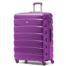 Flight Knight 29" Extra Large Suitcase – 20kg Capacity Hard Shell Check-In Luggage with 4 Wheels 100+ Airlines Approved: Ryanair, EasyJet, Jet2, Wizz Air, BA | Purple | Purple | Large