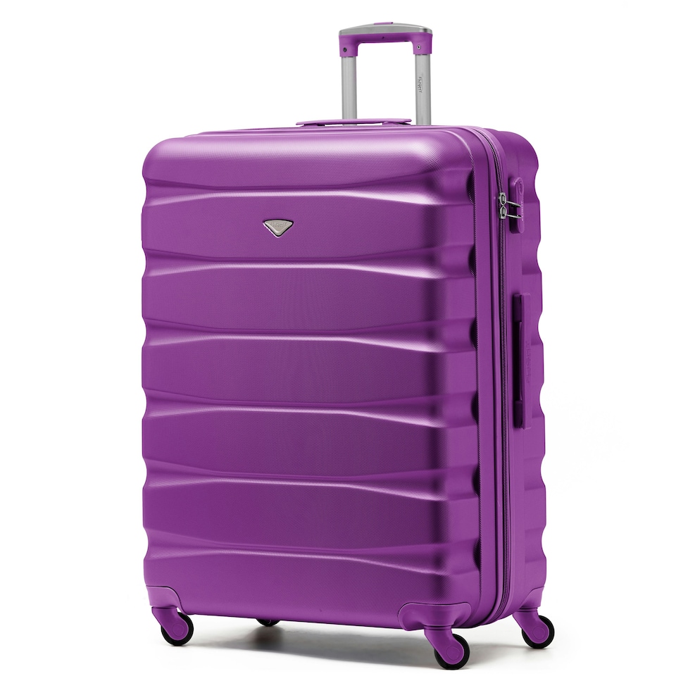 image 1 of Flight Knight 29" Extra Large Suitcase – 20kg Capacity Hard Shell Check-In Luggage with 4 Wheels 100+ Airlines Approved: Ryanair, EasyJet, Jet2, Wizz Air, BA | Purple | Purple | Large