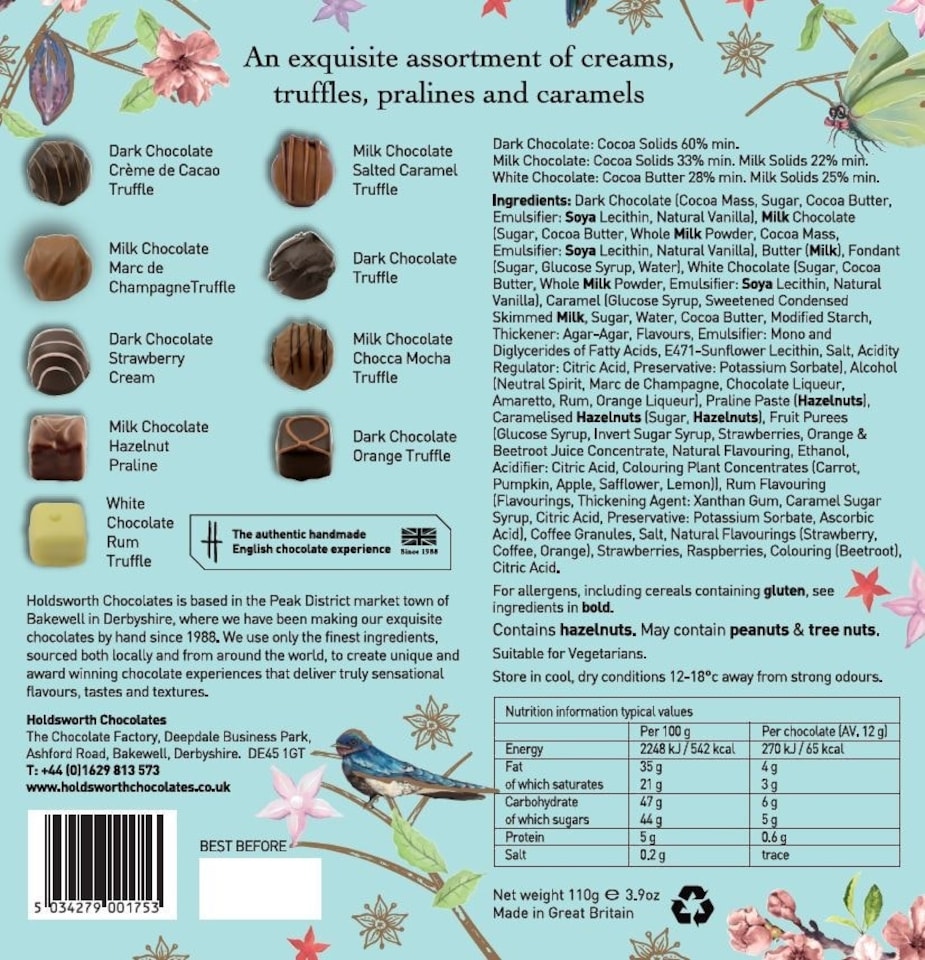 image 1 of Holdsworth Chocolates Just For You |110g