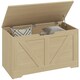 image 1 of HOMCOM Storage Trunk with 2 Safety Hinges, 80cm, Natural Wood Finish | Brown | 80 x 40 x 45 cm