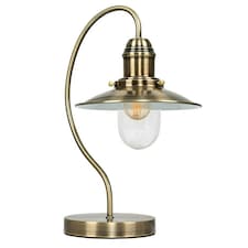 ValueLights Ukai Dimmable Brushed Gold Table Lamp and E14 Candle LED 5W Warm White 3000K Bulb Gold