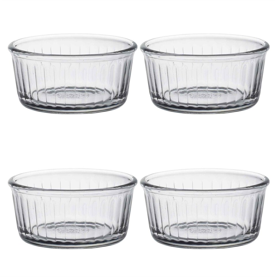 image 1 of Duralex Oven Chef Glass Ramekins for Creme Brulee, Desserts - 8.5cm - Pack of 4