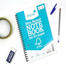 A5 FSC Certified Wirebound Notebook 160 Pages