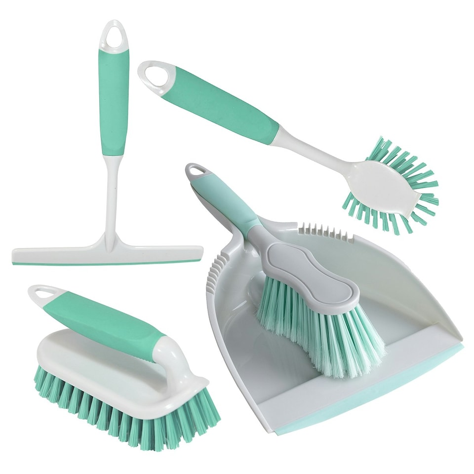 image 1 of Charles Bentley 'Brights' Kitchen Bundle Dustpan & Brush Washing Up Mint Green